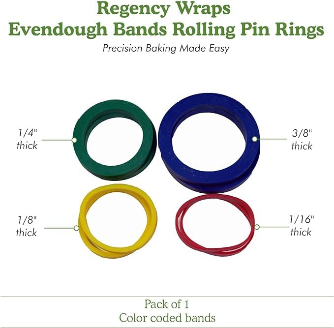 Regency Wraps Evendough Bands, Rolling Pin Rings, Set Of 4 Sizes, Pack Of 1 - size: Pack of 1