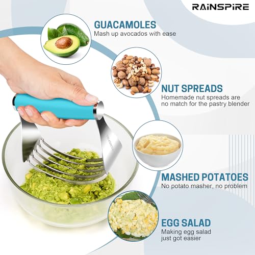 Large Pastry Cutter For Baking Durable Pastry Blender Dough Cutter Blue - color: Blue