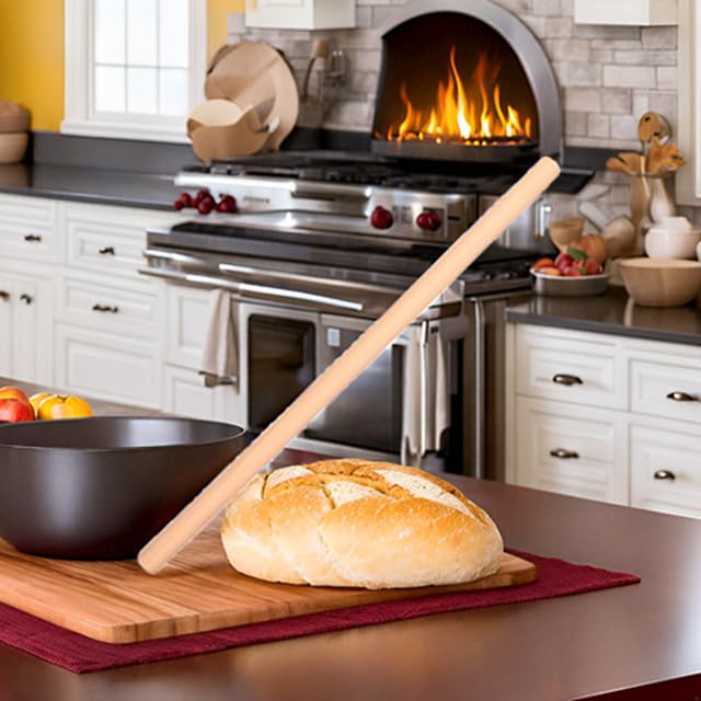 Extra Long Pasta Rolling Pin，31.1×1.38inch/79×3.5cm - size: 31.1x1.38 in