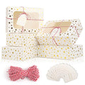 Christmas Cookie Boxes with Window, Gold Star, 24 Pack, 9x6x3in - color: Gold Star