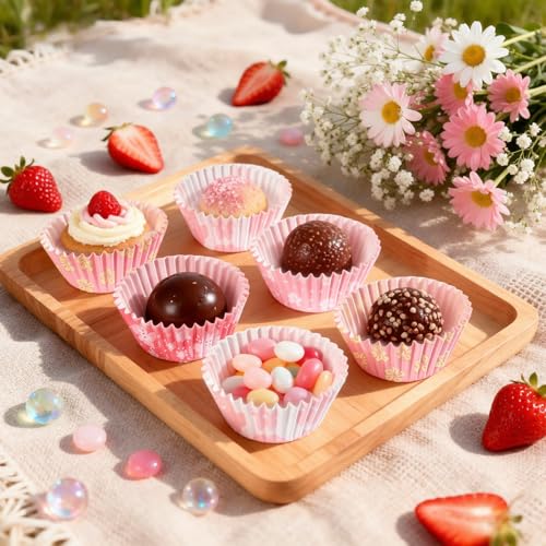 Mini Cupcake Liners 400pcs, Colorful Food-Grade Paper Baking Cups