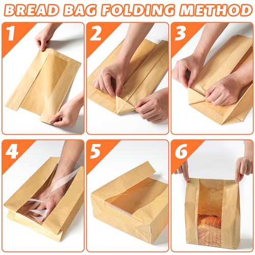 50 Pcs Bread Bags for Homemade Bread 50% Thicker With Window Sourdough Bags