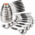 Measuring Cups and Spoons Set of 17 Double Sided Magnetic Measuring Spoons - color: black T
