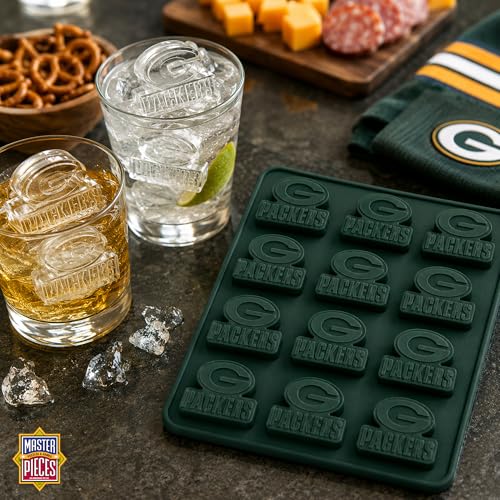 MasterPieces Game Day Set - FanPans NFL Green Bay Packers - Silicone Ice Cube Trays Two Pack - Dishwasher Safe - style: Green Bay Packers