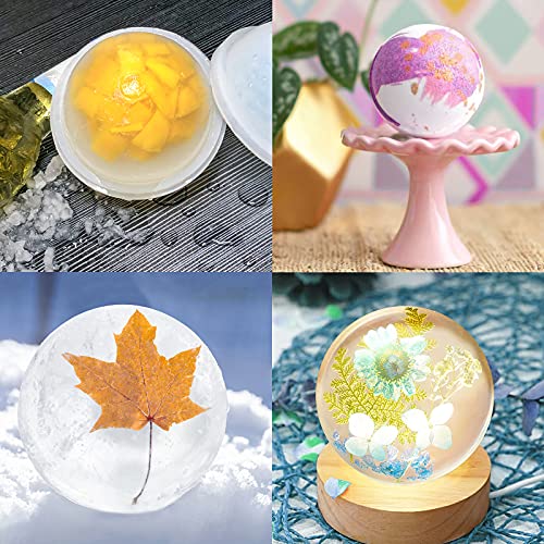 5inch Sphere Ball Silicone Mold Extra Large for Resin Epoxy, Candle Wax, Homemade Soap, Bath Bomb, Concrete, Cement, Plaster - size: 5inch