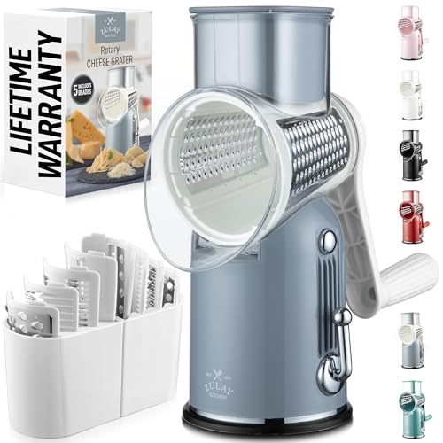Rotary Cheese Grater Hand Crank, Vegetable Shredder - Classic Gray - color: 26 - Gray
