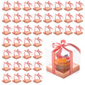 Thenshop 50 Pcs Clear Cupcake Boxes Individual 3.5 Inch, Rose Gold - color: Rose Gold