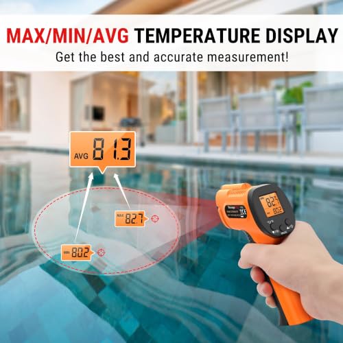 TempPro TempScan Infrared Thermometer Gun for Pizza Oven Griddle HVAC - style: 1 Laser & D:S 12:1
