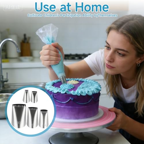 8 Pcs Basketweave Piping Tips Set with Couplers - color: 3D/1D/895/48/47