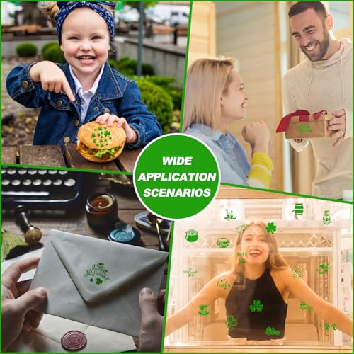 56 Pcs Reusable St Patrick's Day Cookie Stencils Small Shamrock Cookie Templates for Holiday Baking Dessert Painting Irish Party Decoration Coffee Art Face Painting Kitchen Baking Accessories - style: St Patrick's Day