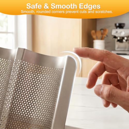 2-Pack Baguette Bread Pan, 3-Slot French Bread Baking Tray, Golden - color: Gold
