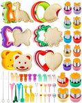 Sandwich Cutters for Kids Lunch 48 Pcs - color: Green Orange 48pcs