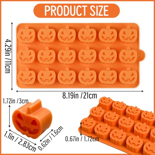 Halloween Pumpkin Mold, 2 Pack Small Pumpkin Candy Chocolate Molds - color: 2 PCS Halloween pumpkin chocolate molds