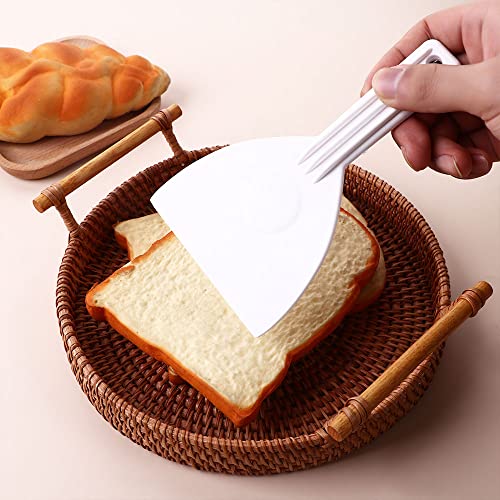 2PCS Plastic Dough Cutter,Bread Dough Trimming Scraper,Cake Pizza Spatula Cutter, Pizza Bread Bench with Handle Trimming Icing Baking Chopper
