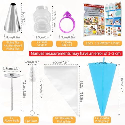 Piping Tips Set 65pcs Stainless Steel Cake Decorating Kit