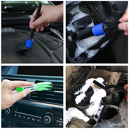 HMPLL 10pcs Detailing Brush Set, Blue - color: blue