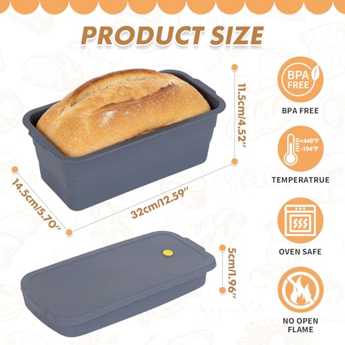 Silicone Bread Pan, Nonstick Sourdough Loaf Pan (Grey-Bread 1) - color: Grey-Bread 1