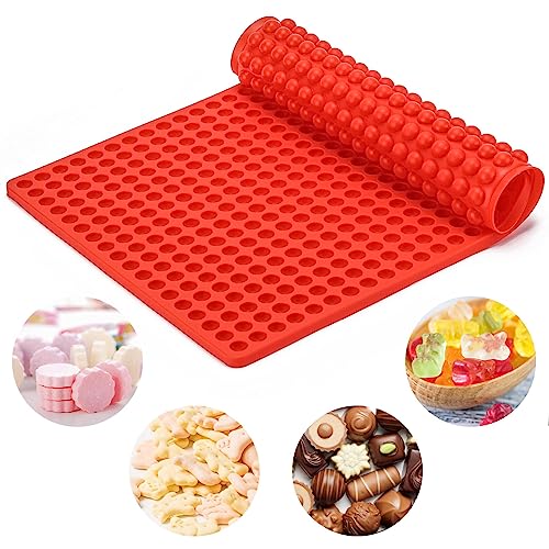 2 Pcs Mini Round Silicone Molds, 468 Cavity Semi Sphere Molds for Homemade Chocolate Chips, Candy, Baking, Wax Melts Beads, Ice Balls, Dog Training Treats - size: 2 of 468 Cavity-Mini Size