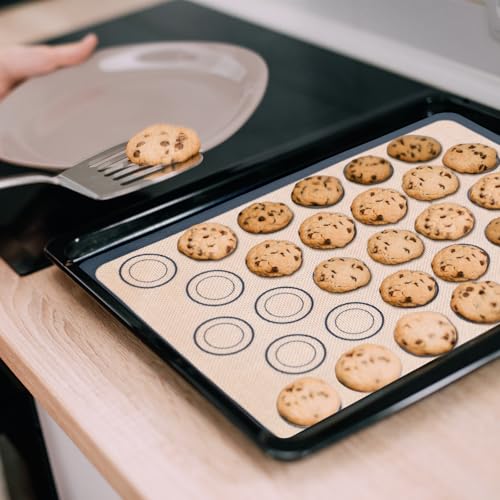 Silicone Baking Mat,Bread Baking Mats All-in-One Silicone Baking Mat Set - Kneading Mat,Non-Stick Pizza Bakeware Mat for Making Cookie,Bread,Bun,Pastry