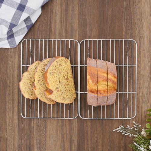 Homikit 2 PCS Cooling Rack for Baking & Cooking, 8.7 x 6.3 Inch Wire Rack - size: 8.7*6.3 Inch