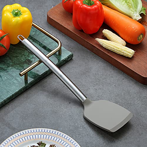 Berglander Spatulas, Non-stick Silicone Solid Turner,Barbecue Spatulas Turner For Cooking, Kitchen Dishwasher Safe, Easy to Clean - style: f. Solid Turner
