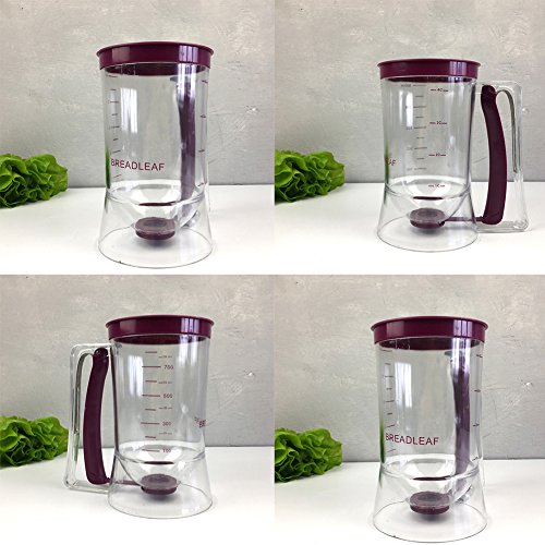 Pancake Batter Dispenser for Cakes Cookies, Graduated Scale, 900mL