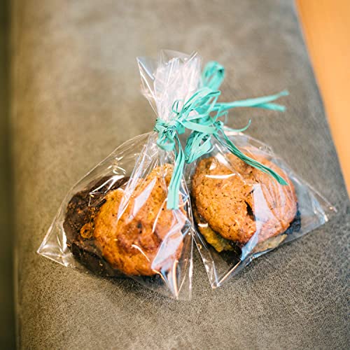 Morepack Cellophane Treat Bags 4x6 In 200 PCS Cookie Bags with Twist Ties - size: 4x6 Inch (Pack of 200)