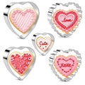 Heart Cookie Cutter Set, 5 Pcs Stainless Steel Baking Cutters