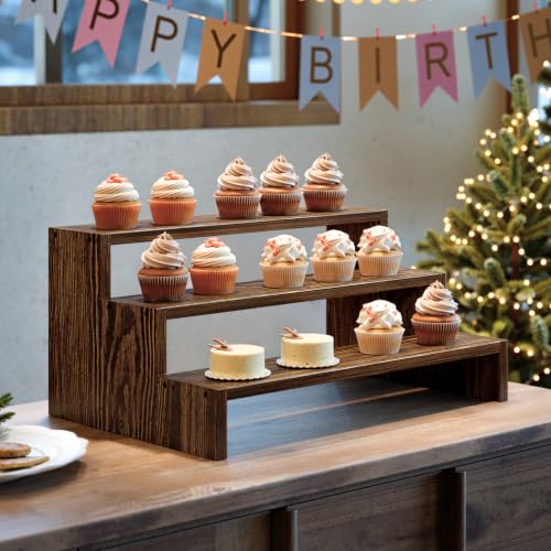 Evermagin 1 Pack Wooden Display Risers for Vendor Events, Easy Assembly