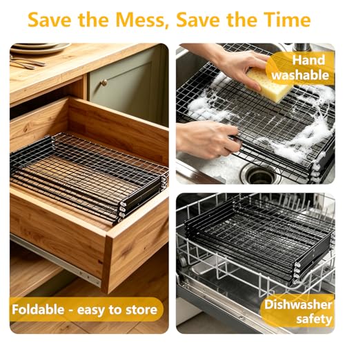 4 Tier Cooling Racks for Cooking and Baking Collapsible Cookie Rack Cooling - size: 4-Tier