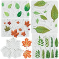 Leaf Silicone Mold Rose Maple Leaf Fondant Molds Set of 5 - color: Style C