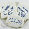 Hanukkah Cookie Stencils - Food Grade for Cake and Cookie Decorating - Set of 3 Reusable