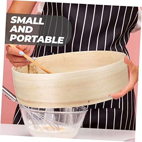 Wooden Flour Sifter Fine Mesh Sieve Baking Tool for Household Use Multi-functional Kitchen Strainer for Flour Cocoa Powder and Sugar