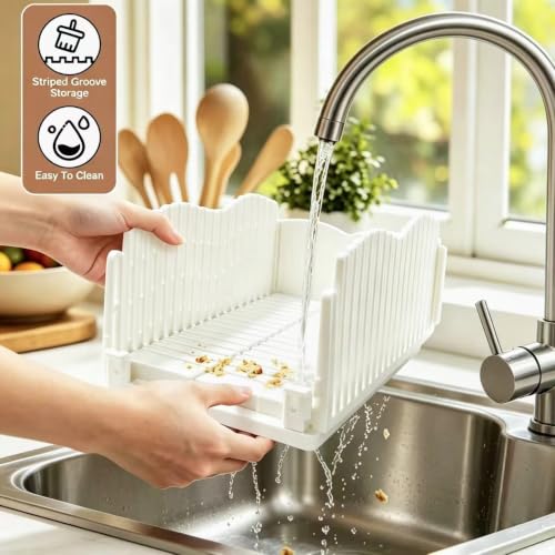 Bread Slicer Adjustable Foldable Cutter BPA Free white