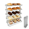 5 Tier Collapsible Cooling Rack Sourdough Cooling Rack 17"x10" - color: Silver, size: 5-Tier