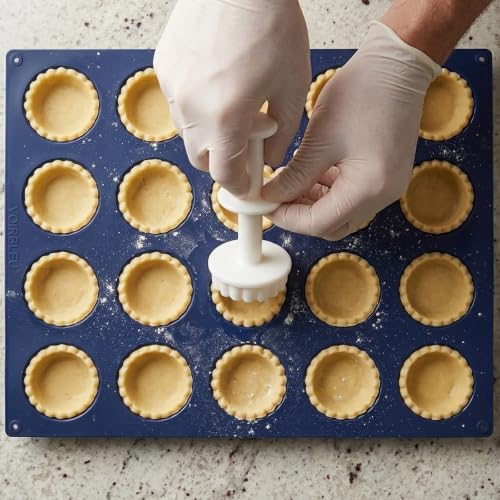 Silicone Tart Mold, Mini Tart Pan, 2 Inch, 2 Count, Blue