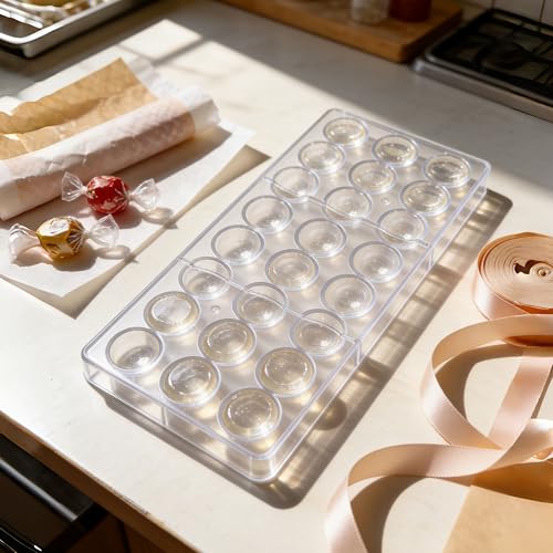 24-Cavity Polycarbonate Candy Chocolate Molds Food-Safe Plastic