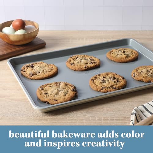 Sur La Table Kitchen Essentials Bake Sale Large 18 X 13 Inch PFA Free Ceramic Nonstick Cookie/Baking Sheet - Linen White - size: Baking Sheet (18" x 13")