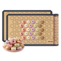 Macaron Baking Mat Silicone Non Stick, Full Sheet Reusable Pack of 2 Gray - color: Macaron Baking Mats Gray, size: Full Size Pack of 2
