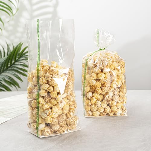 Resturantware Plastic Gusset Bags 100 Count 5" x 3" x 12" Wicker Dispensing Bottom Gusset Clear Plastic Bags Heat Sealable For Sourdough Bread Cookies Pastries Rolls For Home Bakers And Bakeries - size: 5" x 3" x 12" - Wicker Dispensing