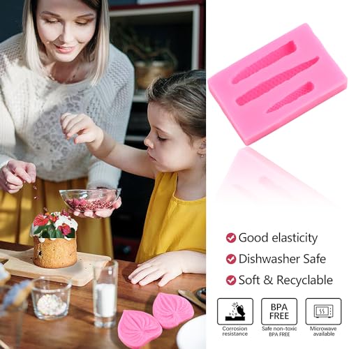 ZiXiang Anthurium Silicone Mold Anthurium Stamen Fondant Molds Set of 2 - color: Style G