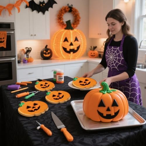 Teenyyou 2 Pcs Extra Large 8" Halloween Cookie Cutters, Ghost & Pumpkin - style: Ghost and Pumpkin