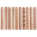 Embossing Rolling Pin Christmas Theme Pattern Engraved Wooden 3D Roller for Embossed Fondant Cake Dough Kitchen Color 6