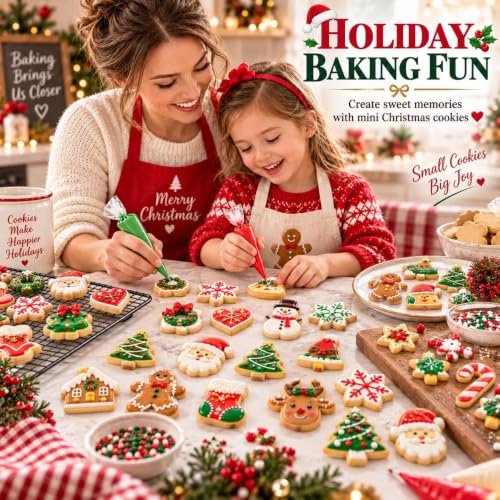 Mini Christmas Cookie Cutters Set, 12 Stainless Steel Shapes - style: Style2
