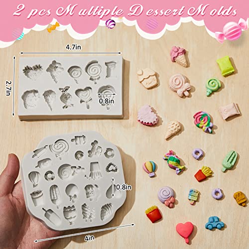 2 Pcs Sweets Polymer Clay Molds for Jewelry Making