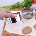 5 PCS Round Cookie Cutter Set，Stainless Steel Circle Cutters Donut Cutter for Baking, Biscuits, Cakes, Sandwiches