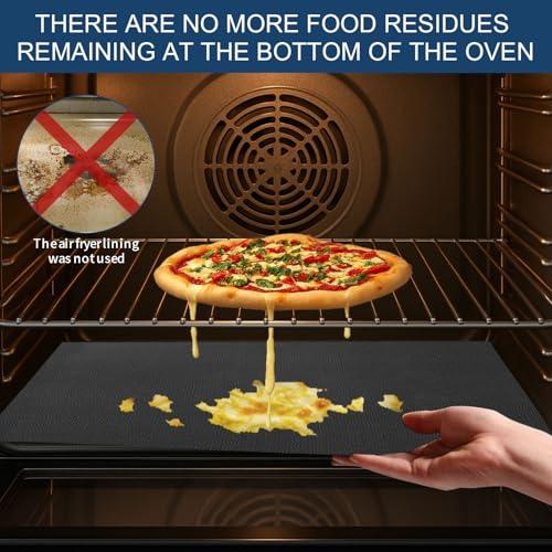 GCQ Oven Liners for Ninja DT201 DT251 Foodi 10-in-1 Smart XL Air Fry Oven, 10.83"x12.4" Oven Liner for Bottom of Oven Non-Stick Heat-Resistant Reusable Mats, 4 Pack