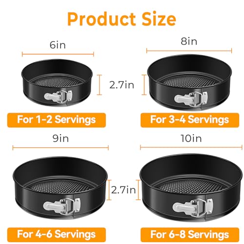 9 Inch Springform Pan, Nonstick, Leakproof Design - size: 9-Inch