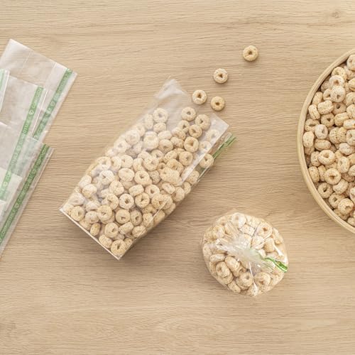 Restaurantware Clear Plastic Gusset Bags, Flat Bottom, 3 x 6 1/2 In, 100 Ct - size: 3" x 2" x 6.5" - Wicker Dispensing