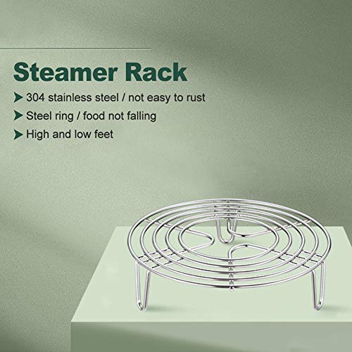 Round Steamer Rack, 304 Stainless Steel Cooling Rack, 6.3 x 1.57 Inch - size: 6.3x1.57inch